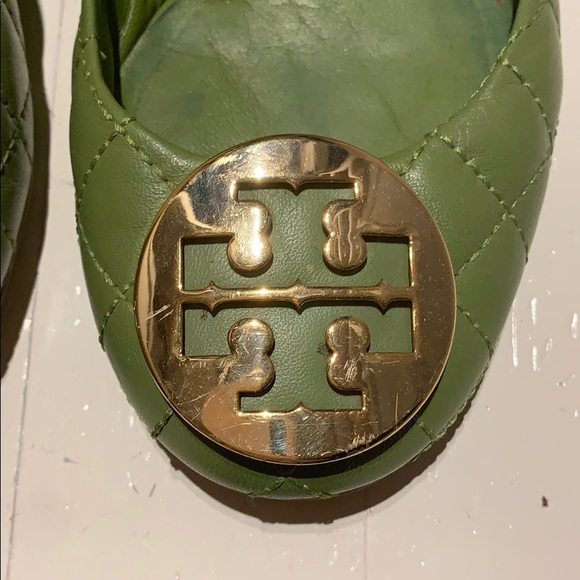 Quilted green Tory Burch flats - Picture 8 of 8